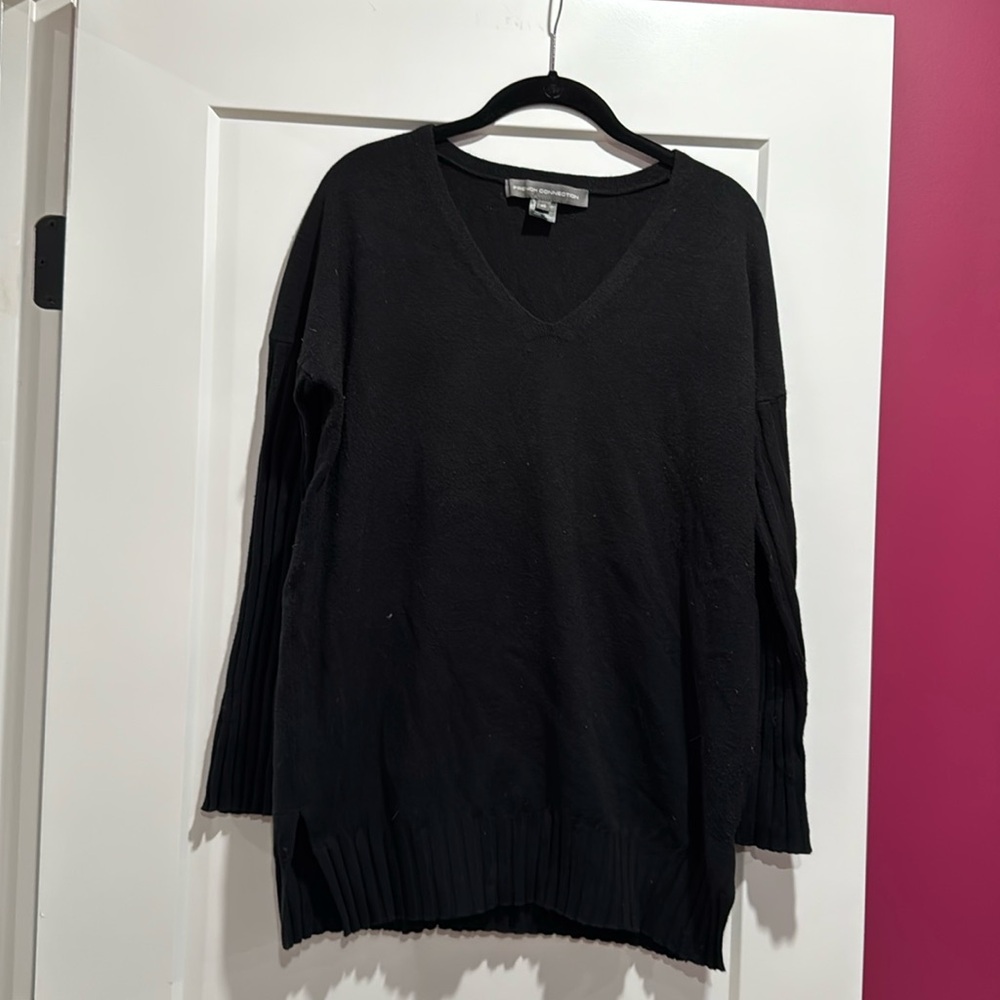 French Connection oversized black tunic sweater size XS